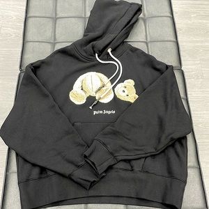Palm Angles Fall Bear Hoodie sz small black brand new